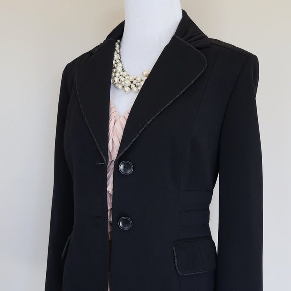 NINE WEST Size 2 Black Suit Jacket Blazer Career Interview - Picture 2 of 11